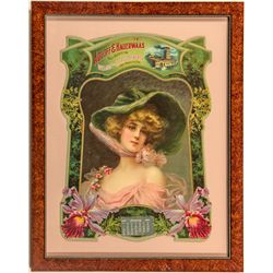 Adolff & Hauerwaas, Agent for Wieland's, Calendar Die Cut 1904