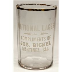 National Lager glass