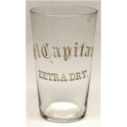 El Capitan Extra Dry glass.