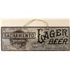 Image 1 : Early Sacramento Brewery Lager Beer Tin Sign