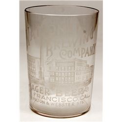 Large National Brewing Company glass