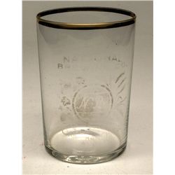 National Brewing Glass w/ Gold Rim
