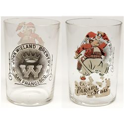 Wieland Brewery black etched glass