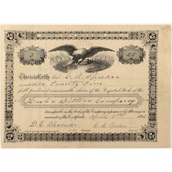 Very Rare Lash's Bitters Co. Stock Certificate