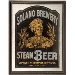 Solano Brewery Tin Corner Advertising Sign