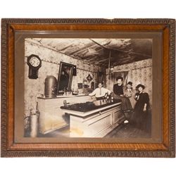 Framed Nevada saloon photograph