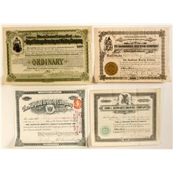 Four brewing stock certificates