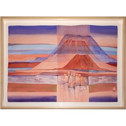 "Three Mesas" by Nevada Artist Ruth Hilts
