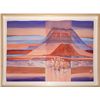 Image 1 : "Three Mesas" by Nevada Artist Ruth Hilts