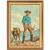 Image 1 : 49er and Burro Oil Painting by Bill Mercer, Jr.