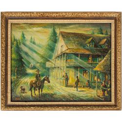 Wyatt Earp oil painting by David Perkins