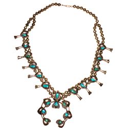 Native American Squash Blossom Necklace