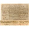 Image 1 : Presidential autograph: John Quincy Adams on a land grant