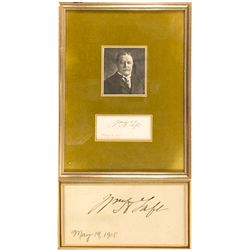 Presidential autograph: William Taft cut square