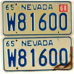Nevada License Plates
