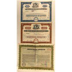 American Motors Corp. Stock Certificates