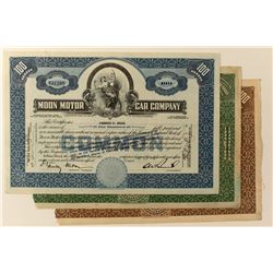 Moon Motor Stock Certificates