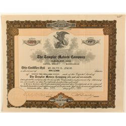 Templar Motors Stock Certificate