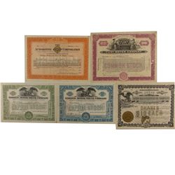 Auto. Stock Certificates Variety 2