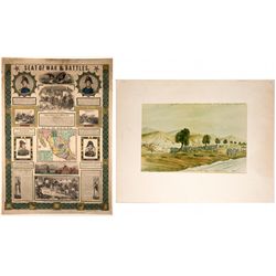 Mexican War Broadside and Print