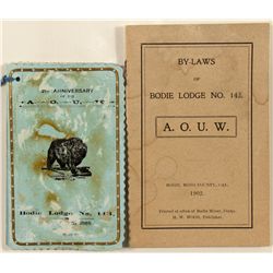 A.O.U.W. By Laws and dance card