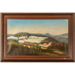 Malakoff Diggins Oil Painting c.1850s