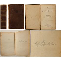 Book of Mormon owned by SF Earthquake Bishop