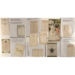 19th century San Francisco menus