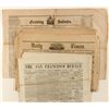 Image 1 : Nine 1850's San Francisco Gold Rush newspapers