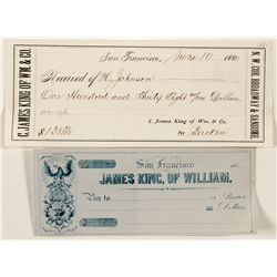 Two James King of William Checks