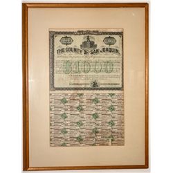 San Joaquin County $1000 (gold) Bond
