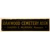 Image 1 : Reverse on Glass Cemetery Sign from Santa Cruz