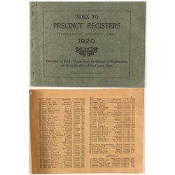 Tuolumne County voter register record