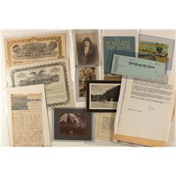 California Ephemera and Photographs