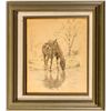 Image 1 : Horse Drinking Water Color Sketch by Linwood Payson Ames