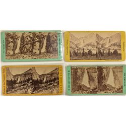Four Yosemite stereoscopics