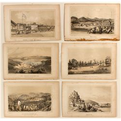 Six engravings of California
