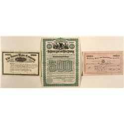 Three Colorado Water Stock Certificates