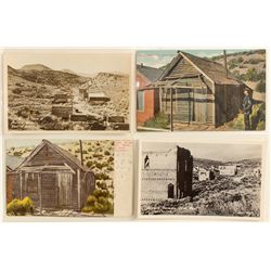 Lot of 4 Aurora, Esmeralda County postcards