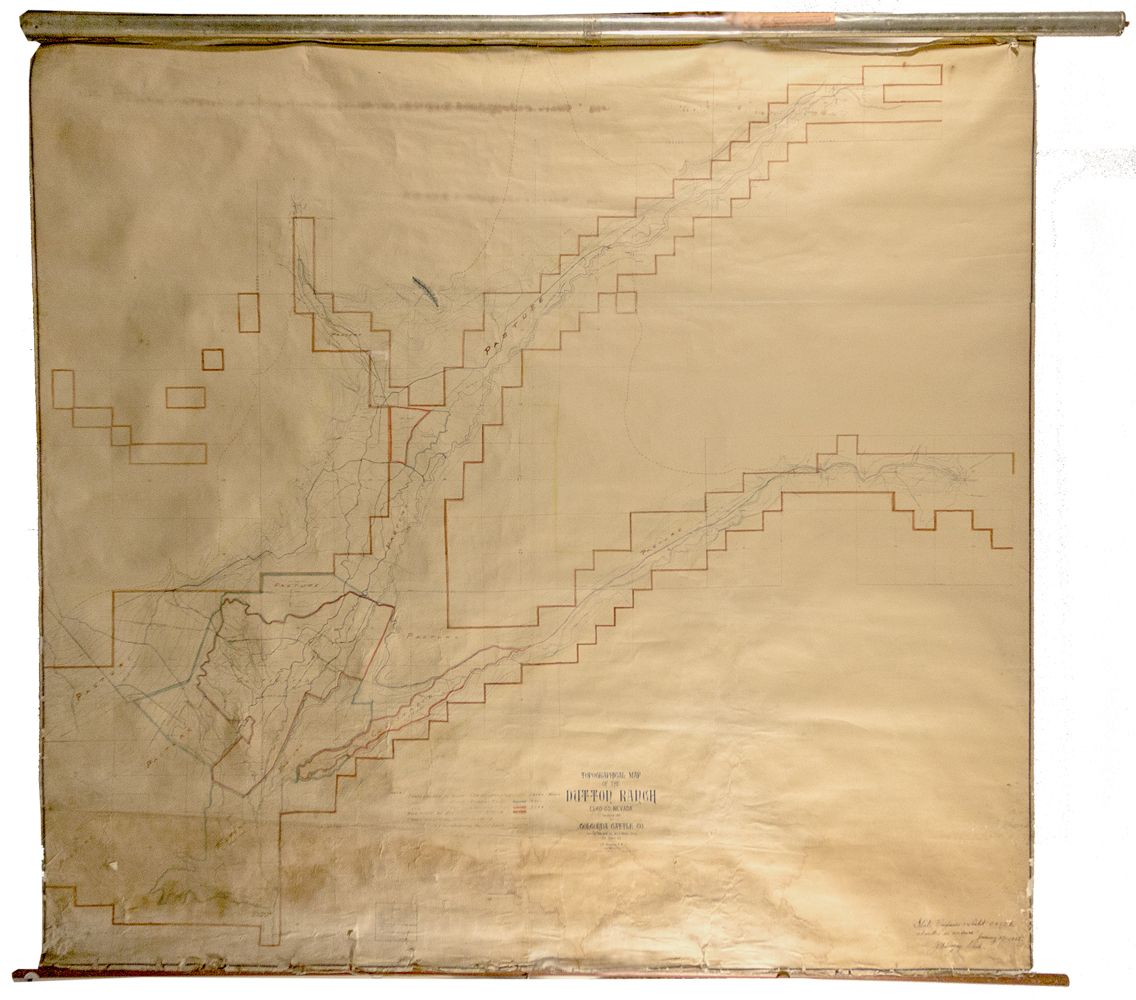 Dutton Ranch Map on Linnen 1910