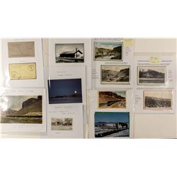 Thirteen Elko area postcards, etc.