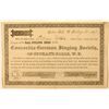 Image 1 : Concordia German Singing Society Stock Certificate
