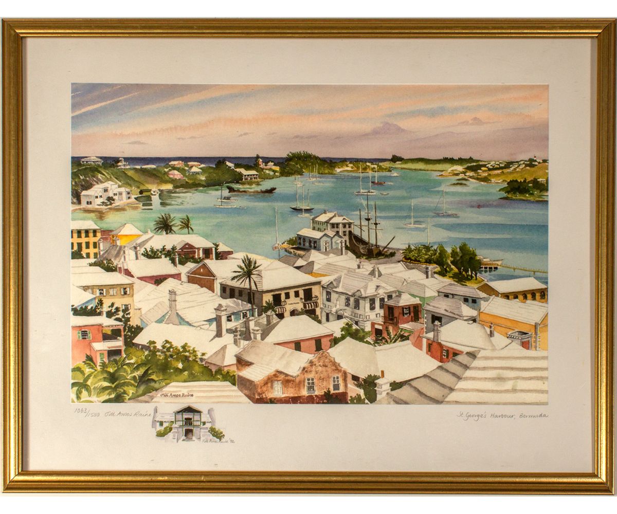 St. Georges Harbour, Bermuda Print of Watercolor by Jill Amos Raine