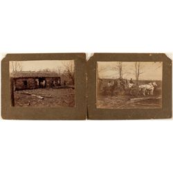 Two 1904 Photographs, Stage Coach and Horses