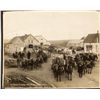Image 1 : Photograph of Wagon Teams at W. J. Rowe Transfer Co. (Alaska Gold Rush/Klondike)