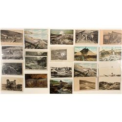 Various Alaska mining postcards