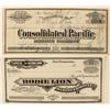 Image 1 : Two Bodie mining stock certificates:  Consolidated and Bodie Lion