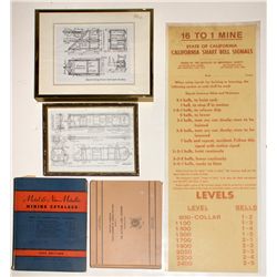 Mining lot: diagrams, bell signals, books