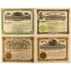 Lot of four Cripple Creek stock certificates