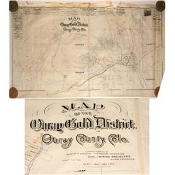 Map of the Ouray Gold District, 1890